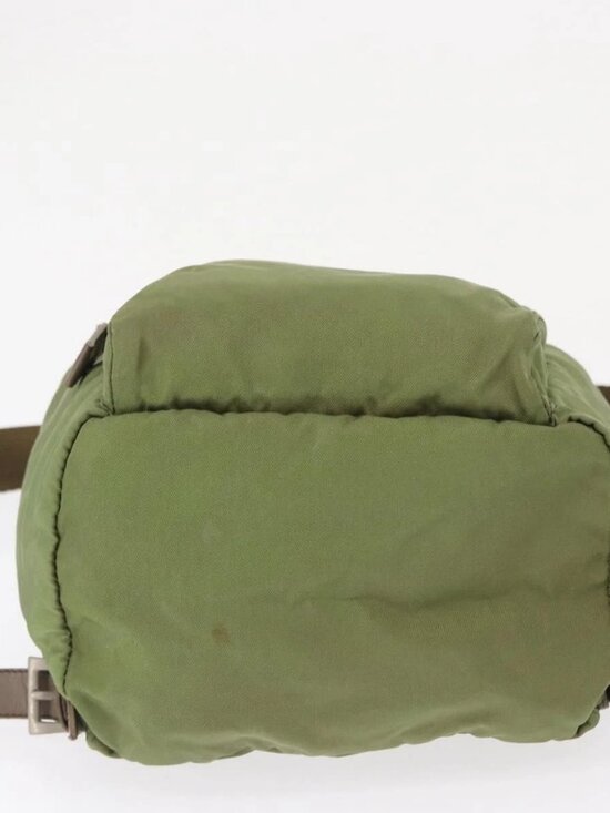 PRADA Backpack Nylon Green Silver